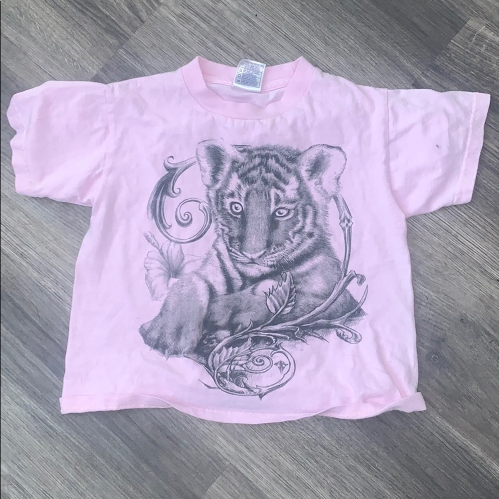 pink tiger baby tee
